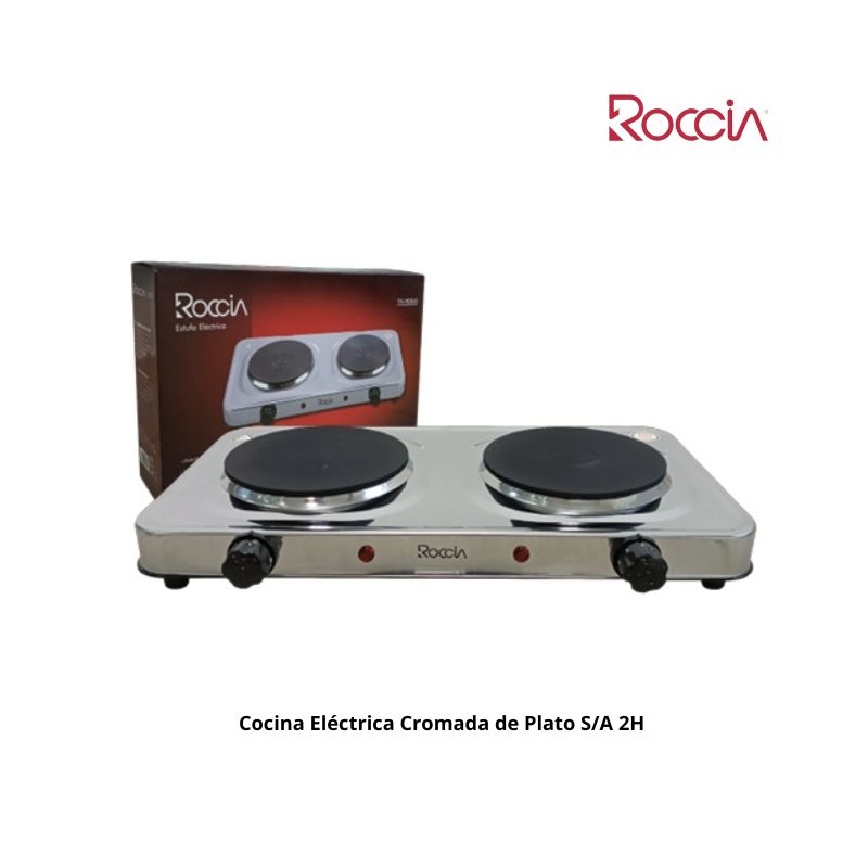  Cocina Eléctrica Cromada de Plato S/A 2H