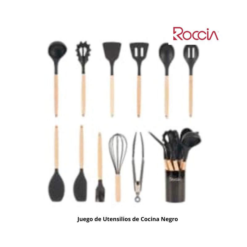 Juego de Utensilios  de Cocina Negro